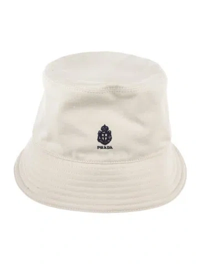 Pre-owned Prada Bucket Hat In Neutrals