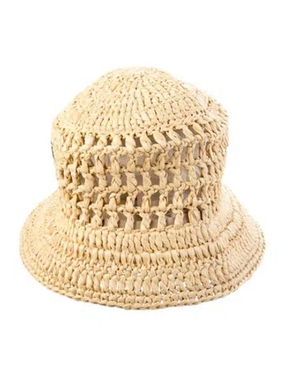 Pre-owned Prada Bucket Hat In Neutrals