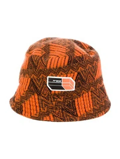 Pre-owned Prada Bucket Hat In Orange