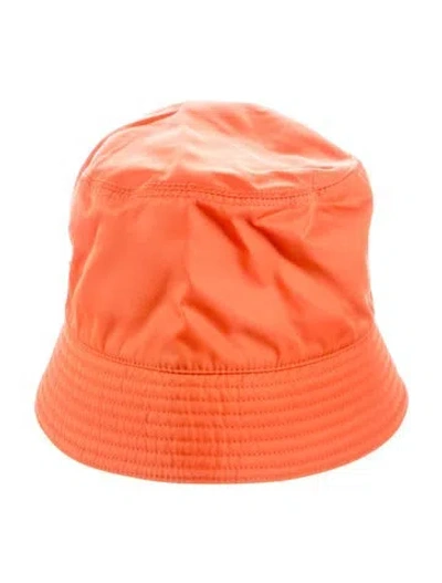 Pre-owned Prada Bucket Hat In Orange