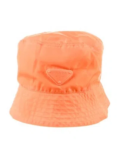 Pre-owned Prada Bucket Hat In Orange