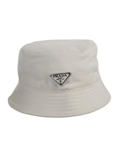 Pre-owned Prada Bucket Hat In White