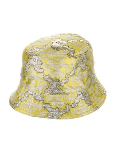 Pre-owned Prada Bucket Hat In Yellow