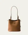 Prada Bucket Leather Shoulder Bag In F03bh Caramel 0