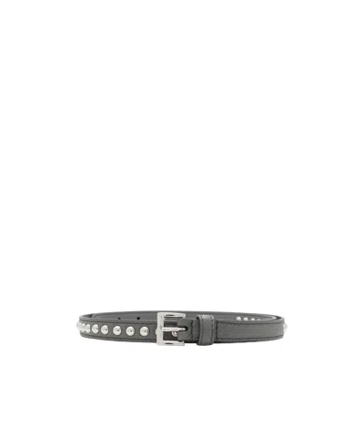 Prada Buckle Belt In Grey