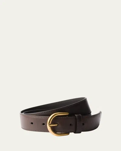 Prada Buckle Calf Leather Belt In F0002 Nero