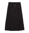 Prada Sable Flared Midi Skirt In Black