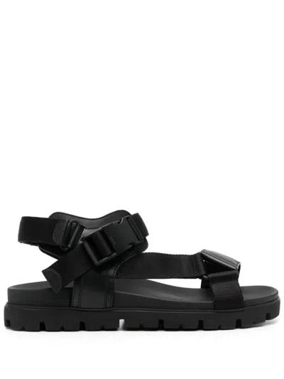 Prada Buckle-fastening Open-toe Sandals In Black