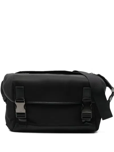 Prada Buckle-fastening Shoulder Bag In Black