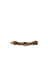 Prada Buckle-fastening Suede Belt In Cocoa Brown