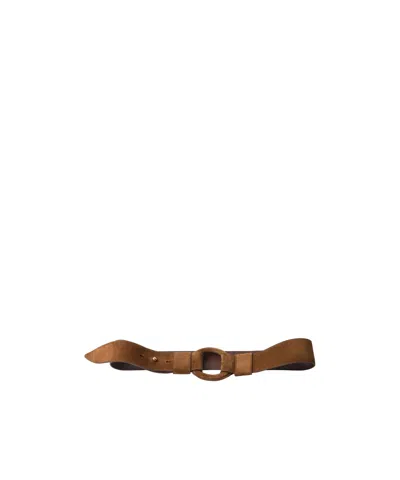 Prada Buckle-fastening Suede Belt In Cocoa Brown