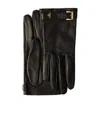 Prada Nappa Leather Gloves In Black
