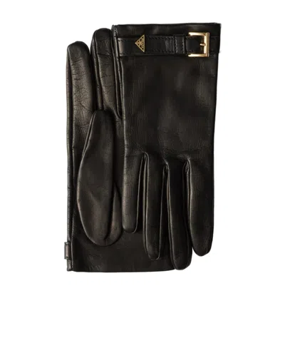 PRADA PRADA TRIANGLE-LOGO GLOVES