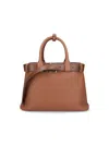 Prada 'buckle' Medium Hand Bag In Brown