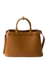 Prada Buckle Medium Leather Handbag With Double Belt In Brown