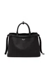 Prada Medium Leather Top Handle Bag In Black