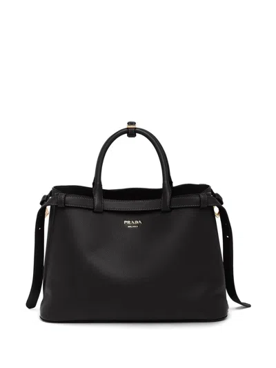 PRADA PRADA BUCKLE MEDIUM LEATHER WITH DOUBLE BELT BAGS