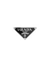 Prada Enameled Metal Belt Buckle In Nero