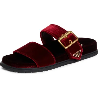 Prada Buckle Slide Sandal