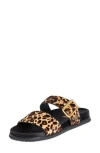 Prada Leopard Buckle Sporty Slide Sandals
