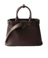 Prada Buckle Small Leather Handbag With Belt In Black