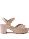 Prada Buckle-strap Platform Sandals In Neutral
