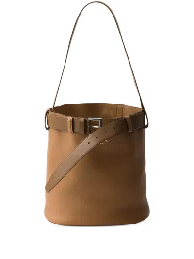 Prada Buckled Bucket Bag