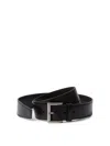 Prada Womens Black Logo-engraved Smooth Leather Belt In Black