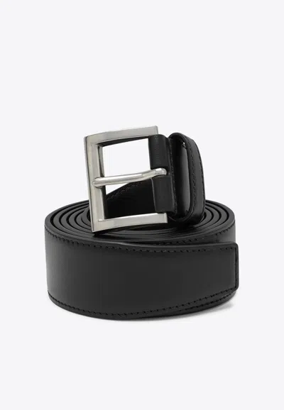 PRADA BUCKLED LEATHER BELT