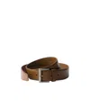 Prada Metal Buckle Calf Leather Belt In Brown