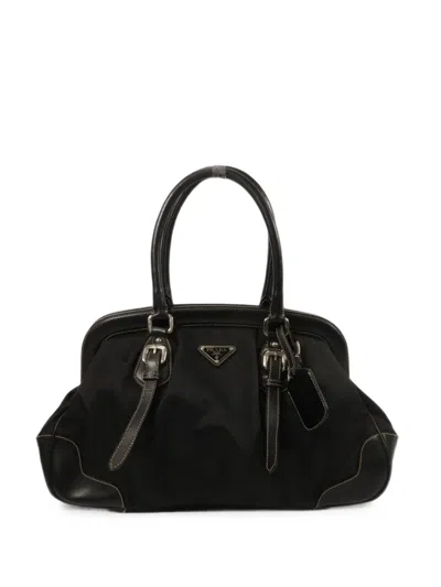 Pre-owned Prada Buckled Shoulder Bag In Black