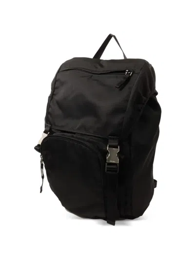 Pre-owned Prada Buckle-fastening Backpack In Black