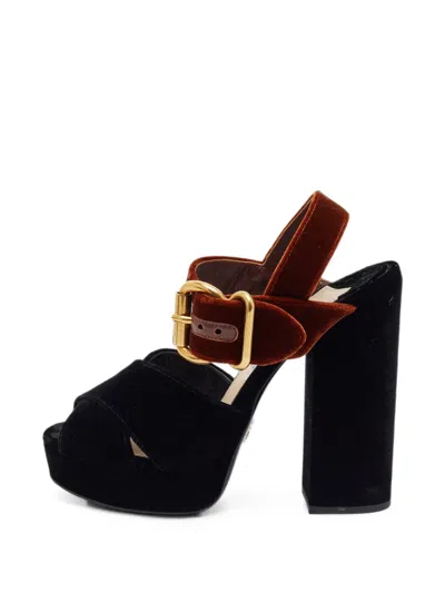 Pre-owned Prada Buckle-fastening Sandals In Black