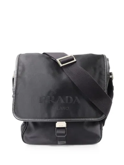 Pre-owned Prada Buckle-fastening Shoulder Bag In Black
