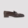 Prada Stylish Loafers Featuring Ruched Detailing In Brown