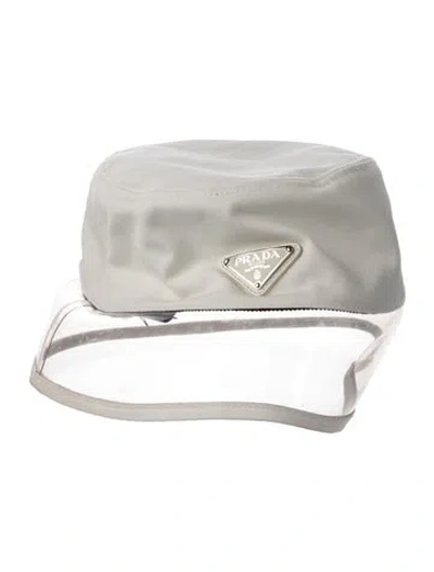Pre-owned Prada Built Hat In White