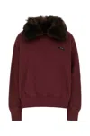 Prada Burgundy Cotton Sweatshirt In Red