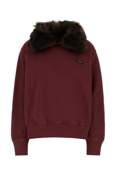 PRADA BURGUNDY COTTON SWEATSHIRT