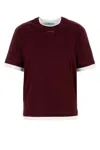 Prada Amaranth T-shirt In Cotton Jersey In Burgundy