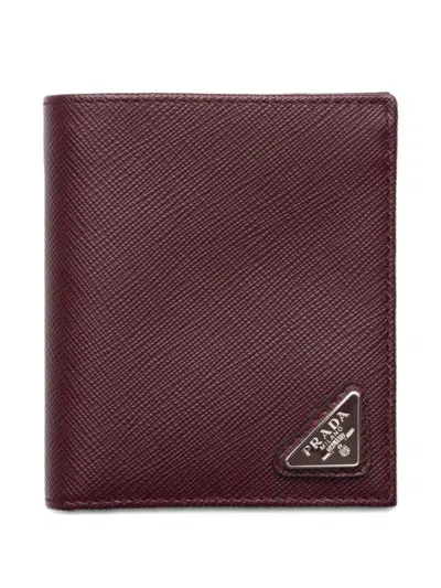 Prada Burgundy Leather Wallet