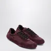Prada Collapse Re-nylon And Suede Sneakers In Burgundy