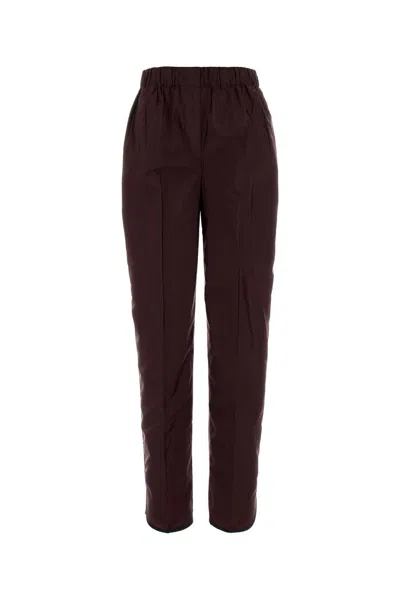 PRADA BURGUNDY RE-NYLON PANT