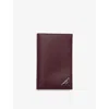 Prada Saffiano Leather Passport Holder In Burgundy