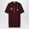 Prada Short-sleeved Wool Sweater With Pendants In Multi