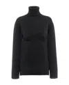 Prada Bustier Structure Turtleneck Jumper In Black