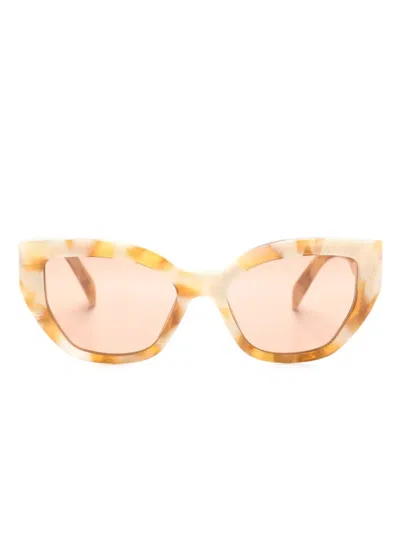 Prada Butterfly-frame Tinted Sunglasses In Neutrals
