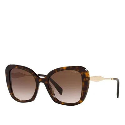 Prada Butterfly Plastic Sunglasses With Gradient Lens In Brown