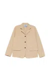 Prada Button Blazer In Brown