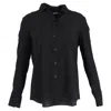 Prada Long-sleeved Button-up Shirt In Black