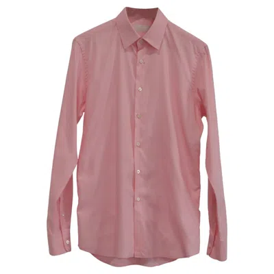 Pre-owned Prada Button Down Shirt In Pink Cotton